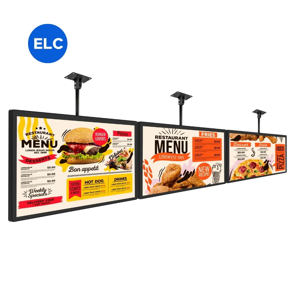 

Restaurant Ceiling Mount Advertising Tablet PC Touch Screen Android 10 27 32 43 55 Inch Lcd Commercial Digital Signage Display