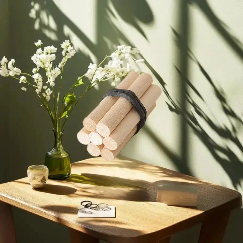 แพ็ค 5 ชิ้น อุปกรณ์เสริมบ้านตุ๊กตาจำลองฟืนขนาดเล็ก สเกล 1/12 เหมาะสำหรับตกแต่งบ้านตุ๊กตาในฉากตั้งแคมป์