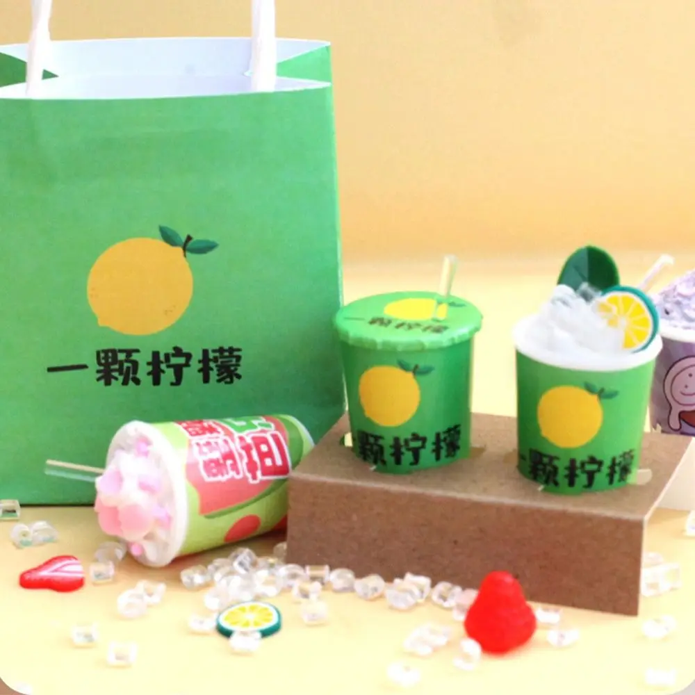 Colorful Stress Relieve Set Bubble Tea Charm Mixed Handmade with Storage Box Mobile Phone Chain Charm Decompression Fidget
