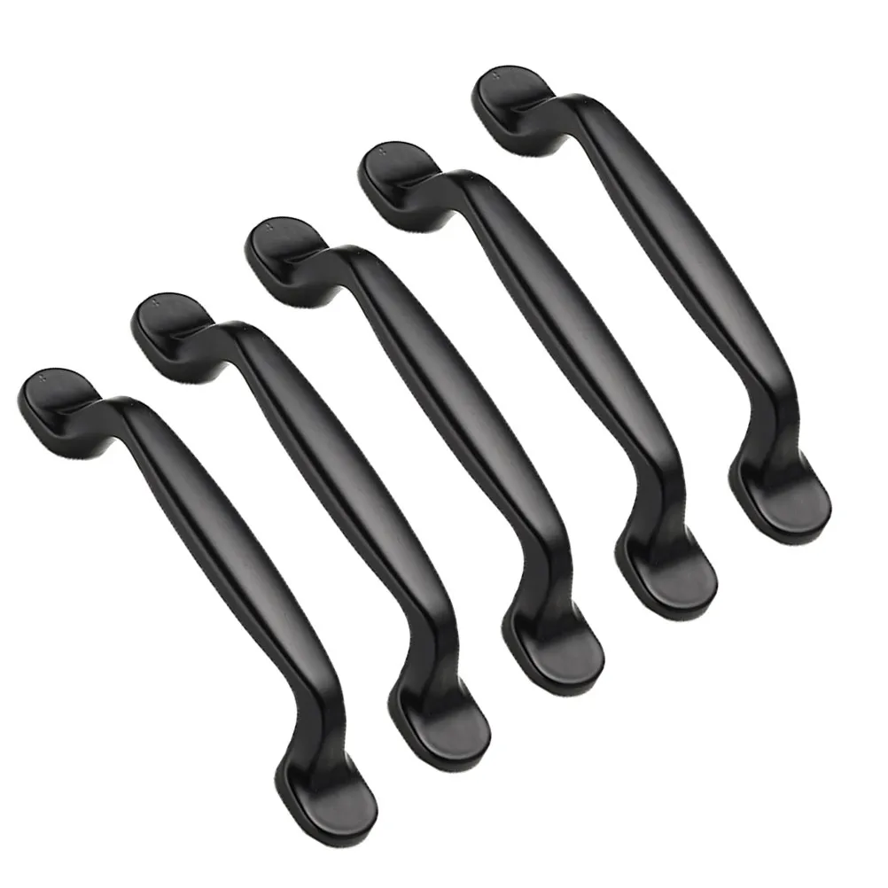5Pcs Modern Aluminum Alloy Furniture Handles Sleek Smooth Grip Cabinet Drawer Pulls for Kitchen Wardrobe Shoe Storage Decor
