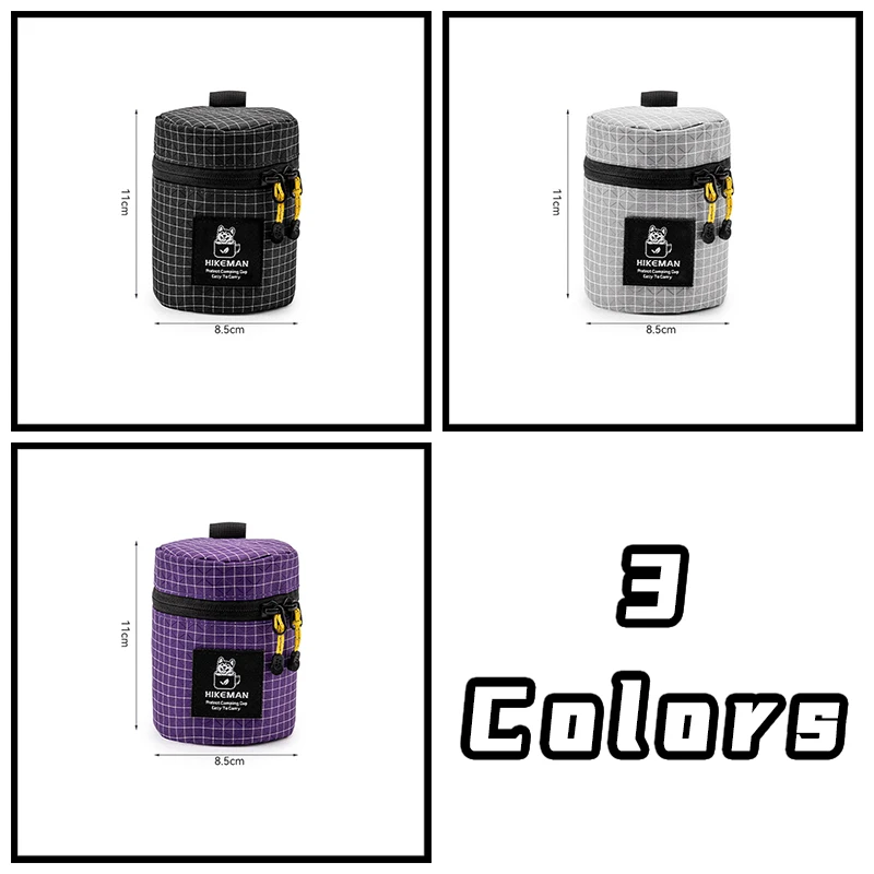 

Hikeman Camping Cup Storage Bag Thickened Anti-collision Fiber Waterproof Organizer Bags Portable Outdoor Accessory Cylindrical