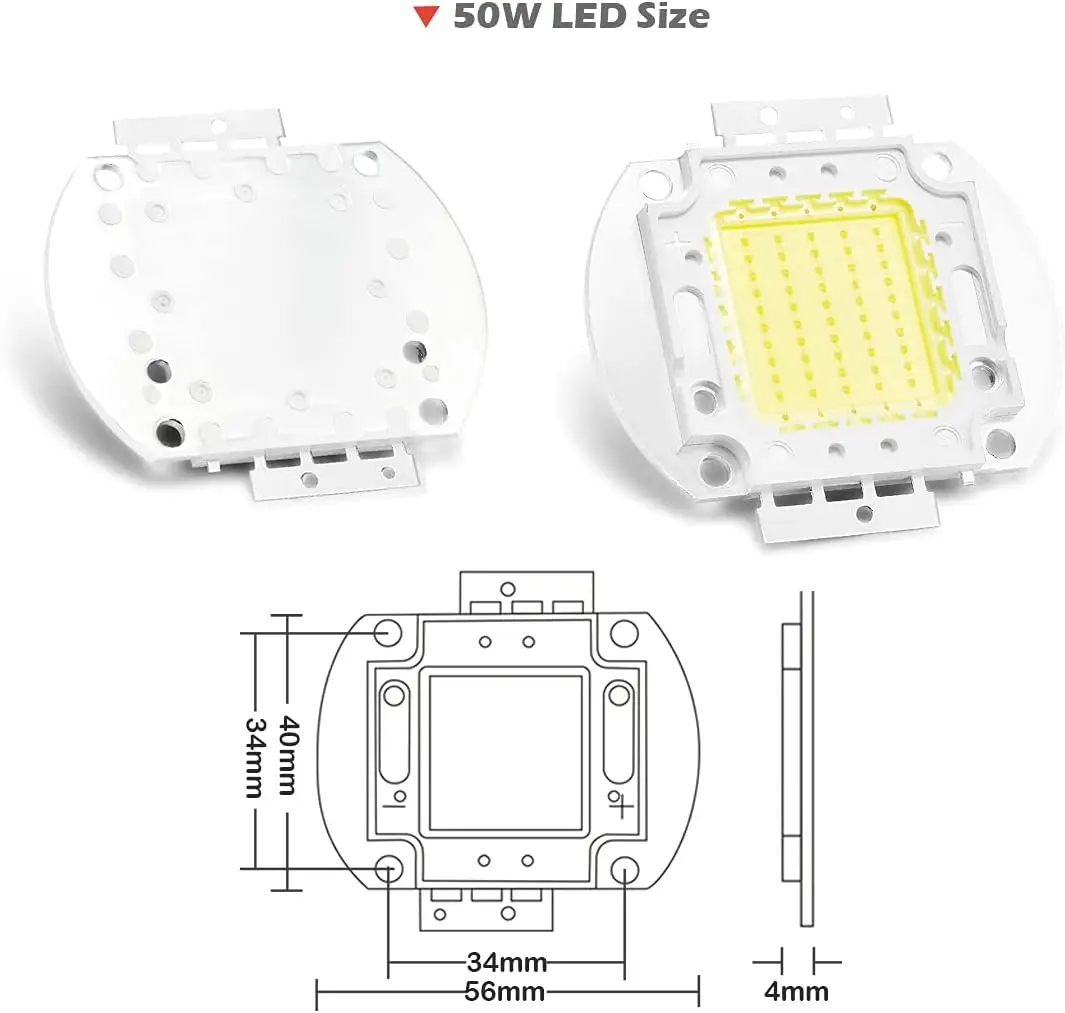 Imagem -04 - Chip Led de Alta Potência 20w Branco Frio 2900k 3100k700madc 30v 34v20 Watt Intensidade Super Brilhante Smd Cob Light Emit