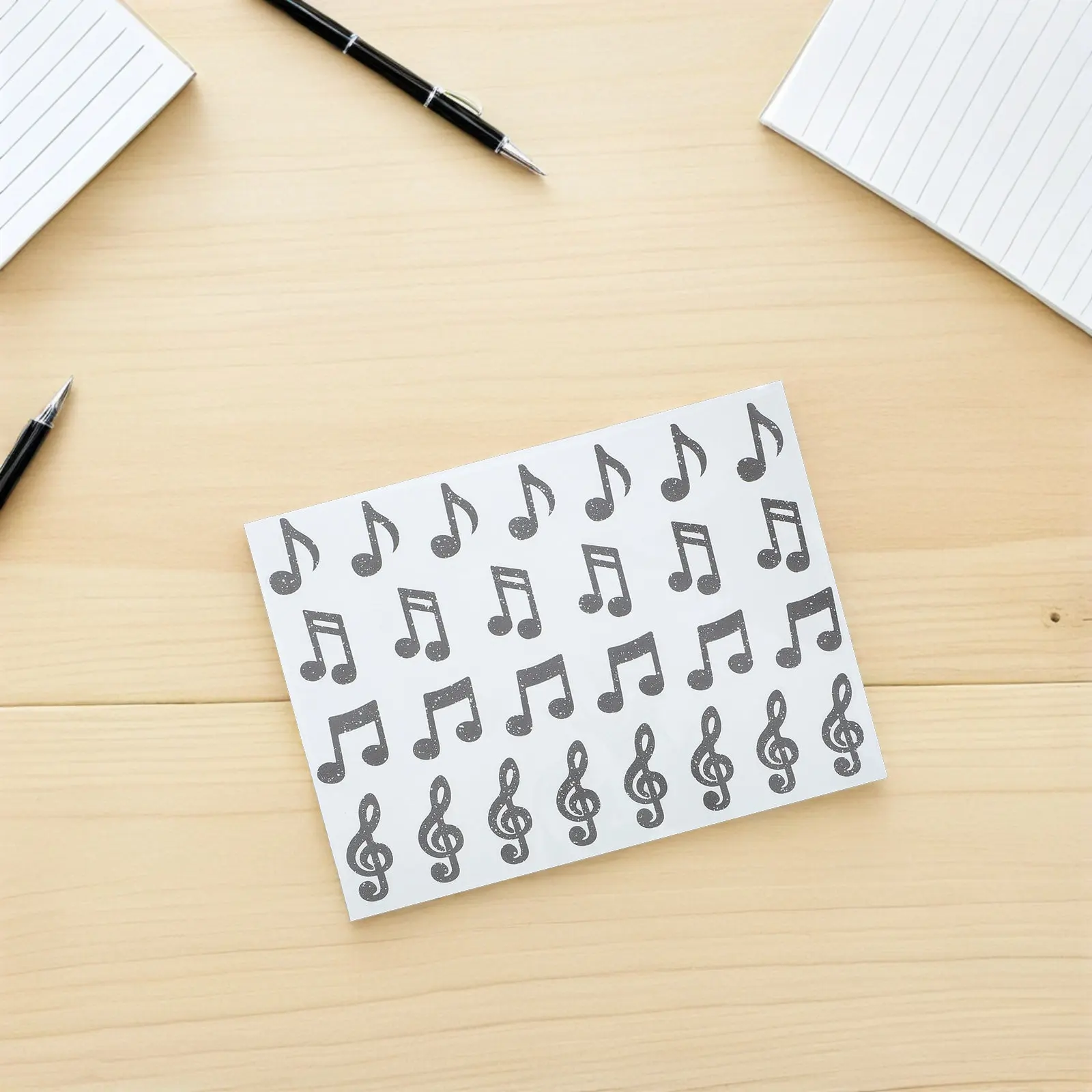 20Sheets Music Note Glitter Stickers Sparkly Music Symbol Decals Teacher Reward Student Incentives Classroom Motivation - view 2