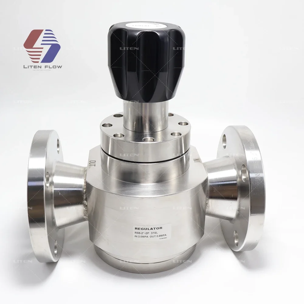 316 Stainless Steel 150# Flange In-Line Pressure Reducing Valve 2