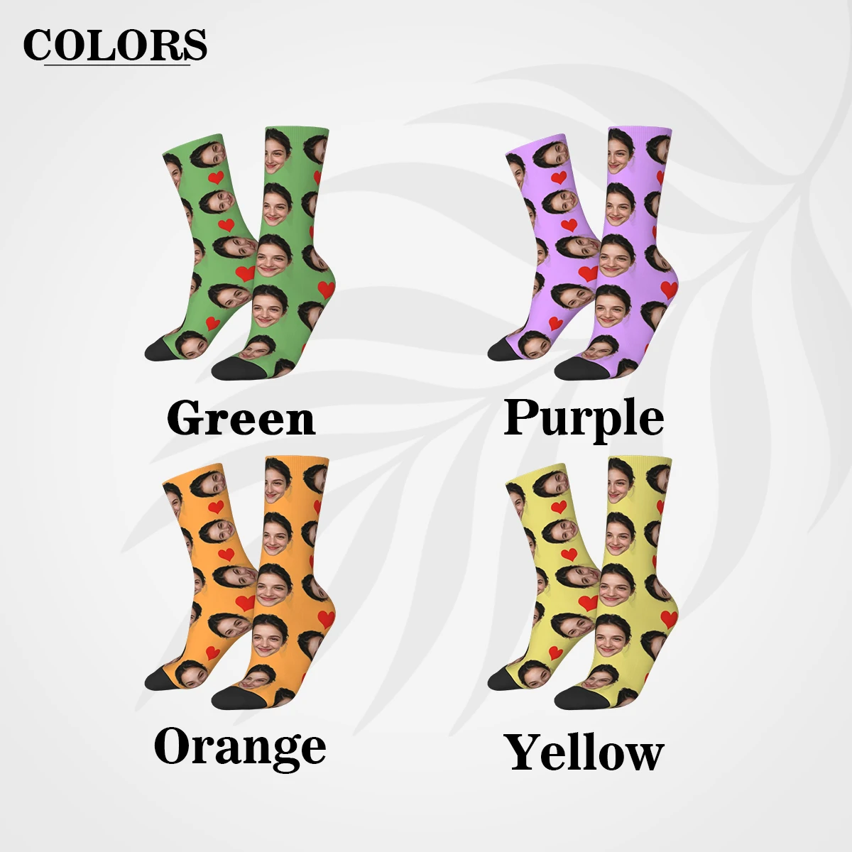 Custom Face Socks Personalized Photo Socks Funny Gift for Men Women Couples Friends Unique Custom Printed Socks view 5