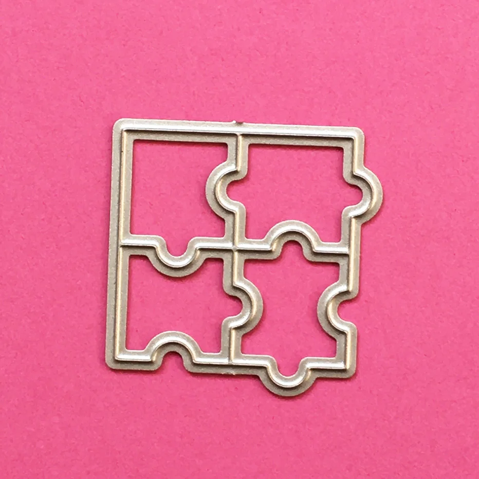 Tiny jigsaw puzzles Yiwu futian market clearance sale Paper gift Card Making DIY craft metal Cutting Dies for Scrapbooking