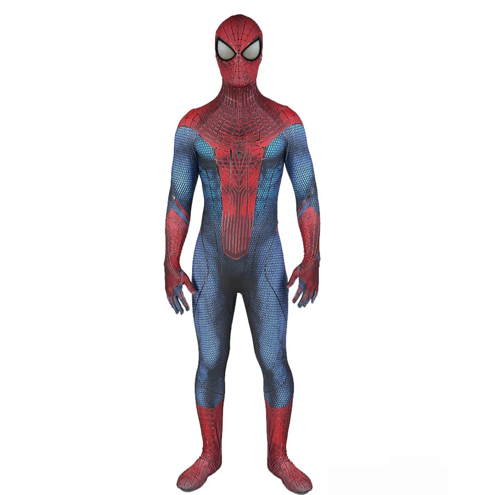 Incrível Homem-Aranha Cosplay Traje para Meninos, Spandex Impresso 3D, Fantasia de Super-Herói Fullbody Halloween, Zentai Suit, Adulto e Infantil, Original