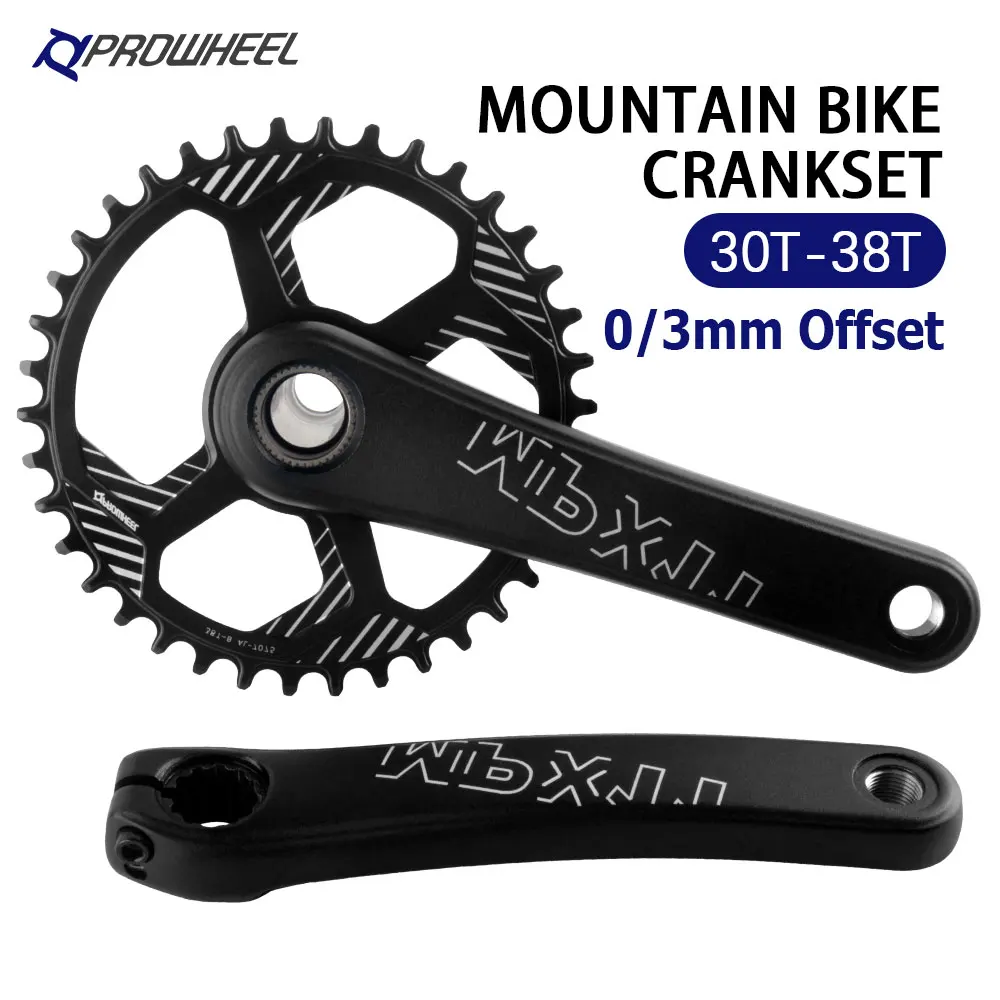 

Шатуны Prowheel MTB 170 175 мм, звездочка для горного велосипеда, 0 мм, 3 мм, смещенная звездочка 30 т, 32 т, 34 т, 38 т, детали для велосипеда с короной