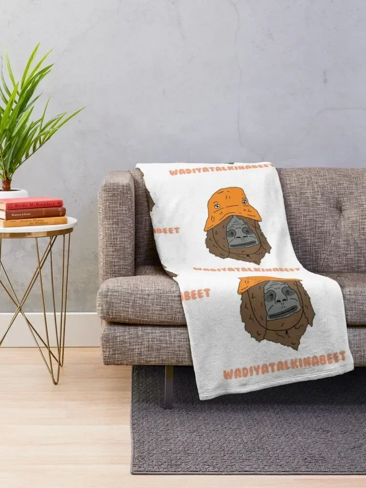 Sassy the sasquatch, wadiyatalkingabeet Throw Blanket Large Winter beds Blankets