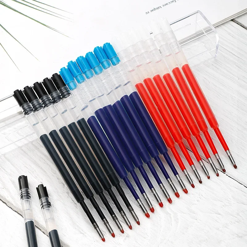 

5Pcs Tungsten Carbide Beads Large Capacity Ballpoint Pen Refill Bullet Blue and Black Neutral Pen School Supplies