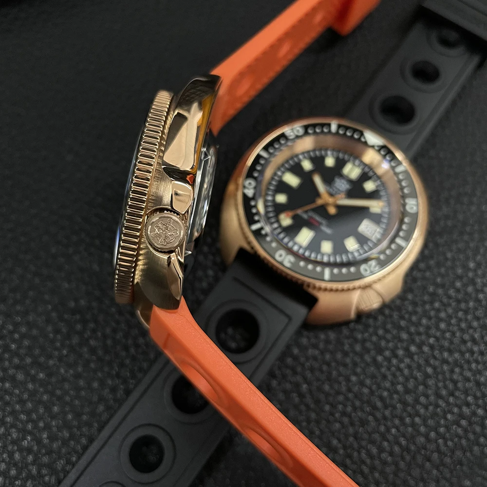 STEELDIVE SD1970S V2 Luxury Bronze Dive Watch Sapphire Mirror Swiss Luminous NH35 Movement 200M Waterproof Mechanical Abalone