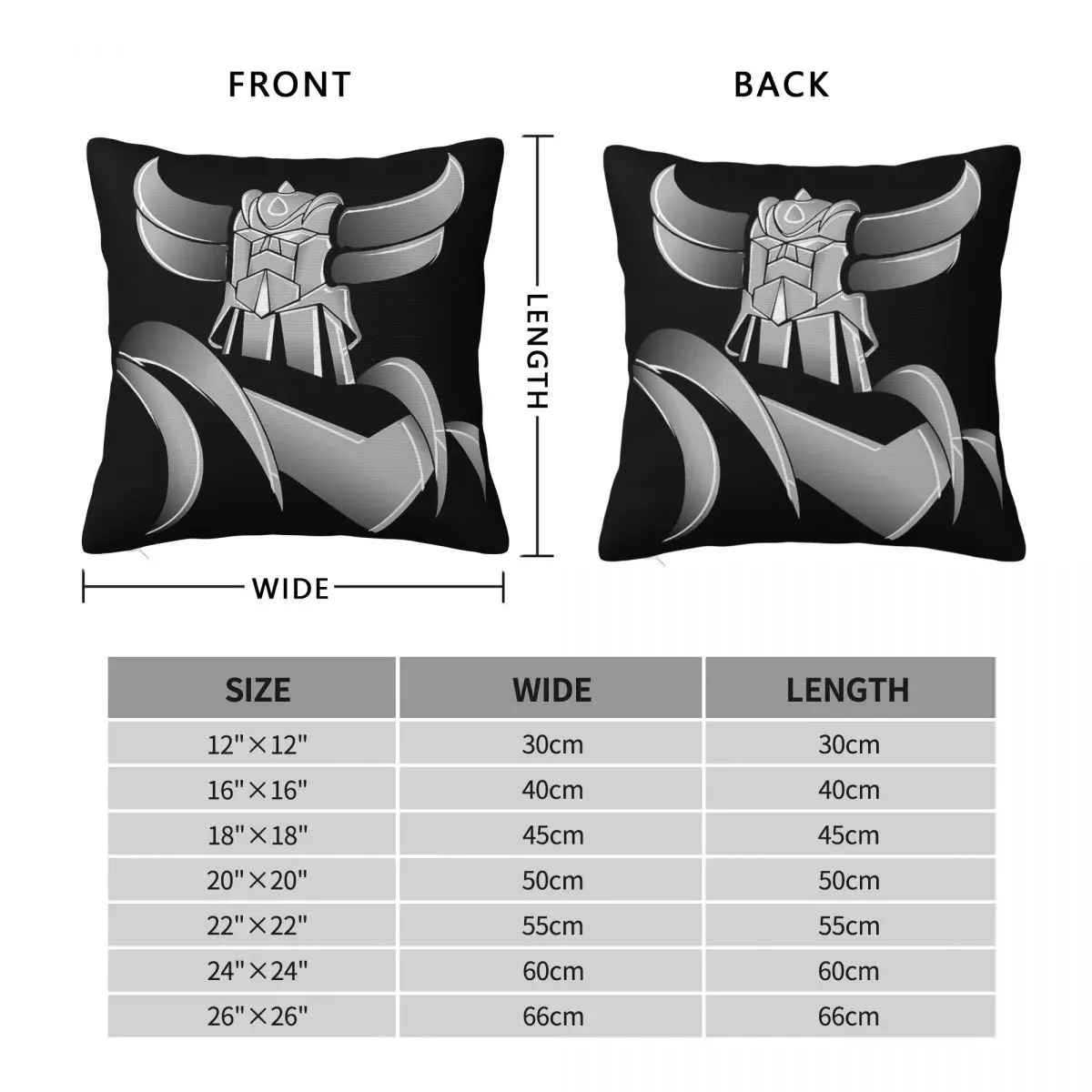 Goldorak Ufo Robot Grendizer Square Pillowcase Polyester Linen Velvet Creative Decor Throw Pillow Case Home Cushion Cover 18