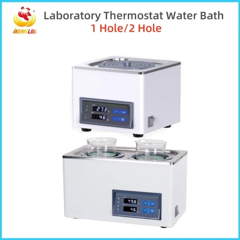 WEIAI HH-2 Digital Laboratory Water Bath Thermostat Heating Constant Temperature Double Well Tank 6.5L Capacity for Science Expe