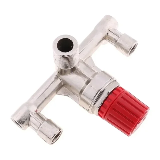 Magnetventil Regulator Valve Double Outlet Tube Air Compressor Switch Pressure Regulator Valve Fitting Part For Piston Air Compressor Pneumatik — Detail 4