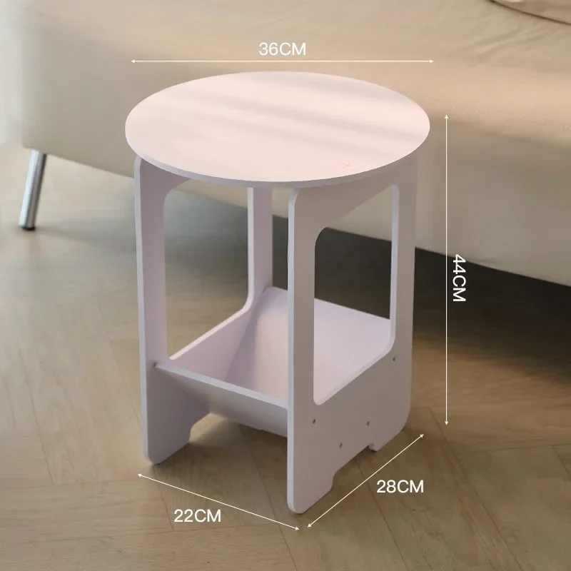 Cross-border bedside storage household table, living room storage table, modern minimalist style portable round table