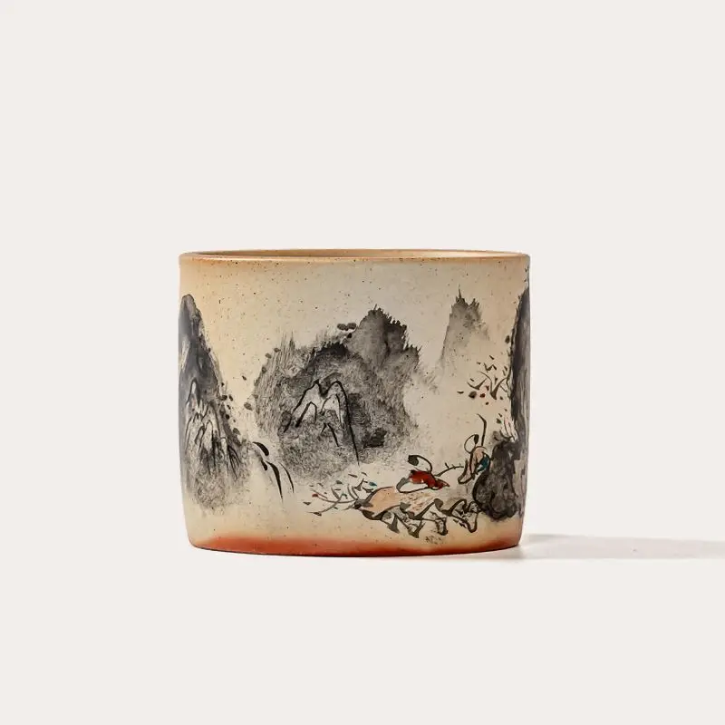 Diyunzhou Pure Handmade Hand-Painted Old Porcelain Clay Firewood-Fired Tasting High-End Master Finger Cup Kung Fu Tea Set