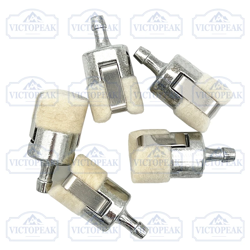 5 Pieces Wool Material Fuel Filter for Garden Machinery Chainsaw Brush Cutter