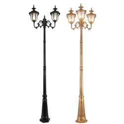 (H≈2.3M)Courtyard Street Lamp Community High Pole Lamp Outdoor Waterproof Lawn Lamp Villa Outdoor Retro Courtyard Lamp Landscape