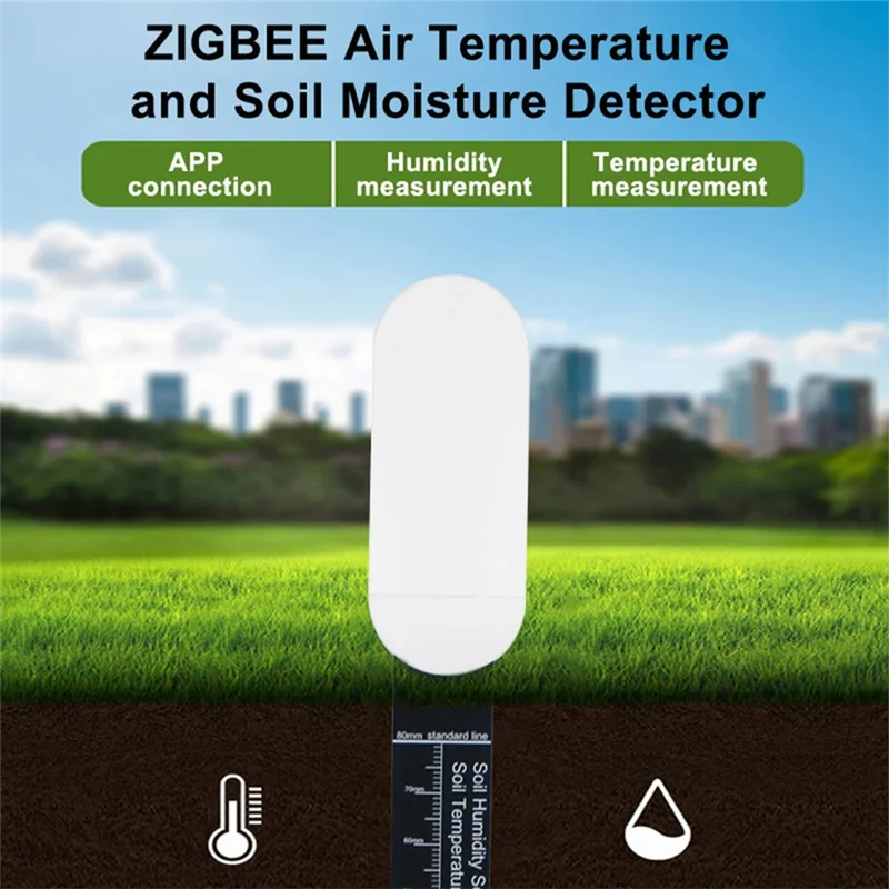 

SUNRI-Zigbee умный датчик почвы, набор из 5 шт., измеритель влажности, температуры, мониторинг в реальном времени, детектор монитора растений