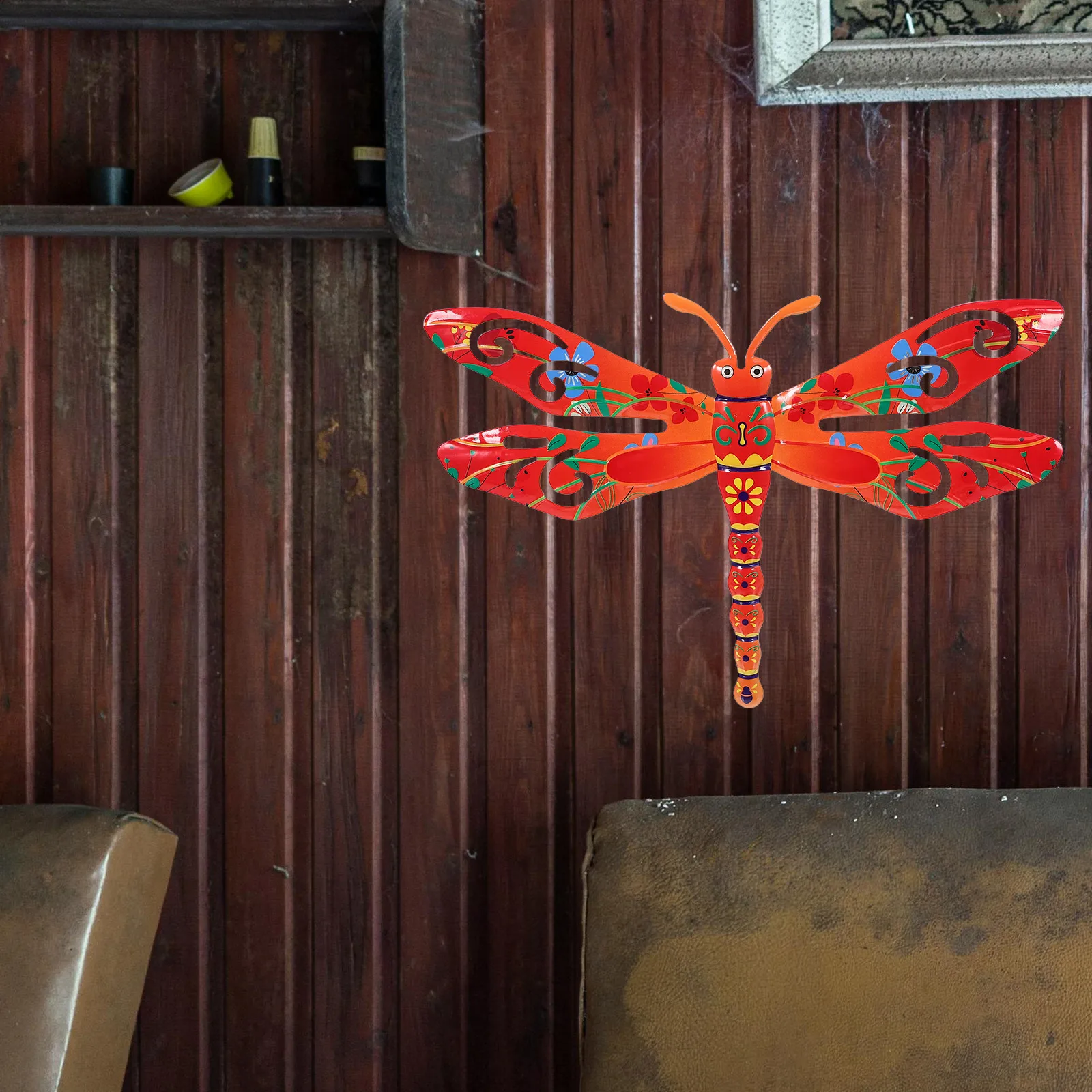 

Wall Decorations Dragonfly Sculpture Metal Hanging Ornament Bedroom Art Outdoor