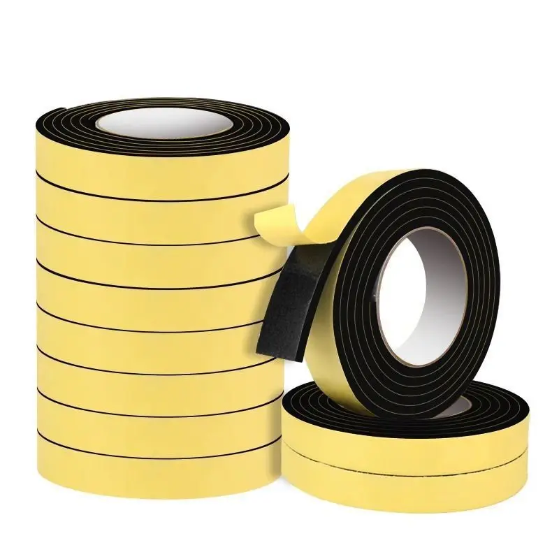 Door and Window Sponge Sealing, Thickened Single-Sided Tape, Sound Insulation, Waterproof, Shockproof and Anti-Collision