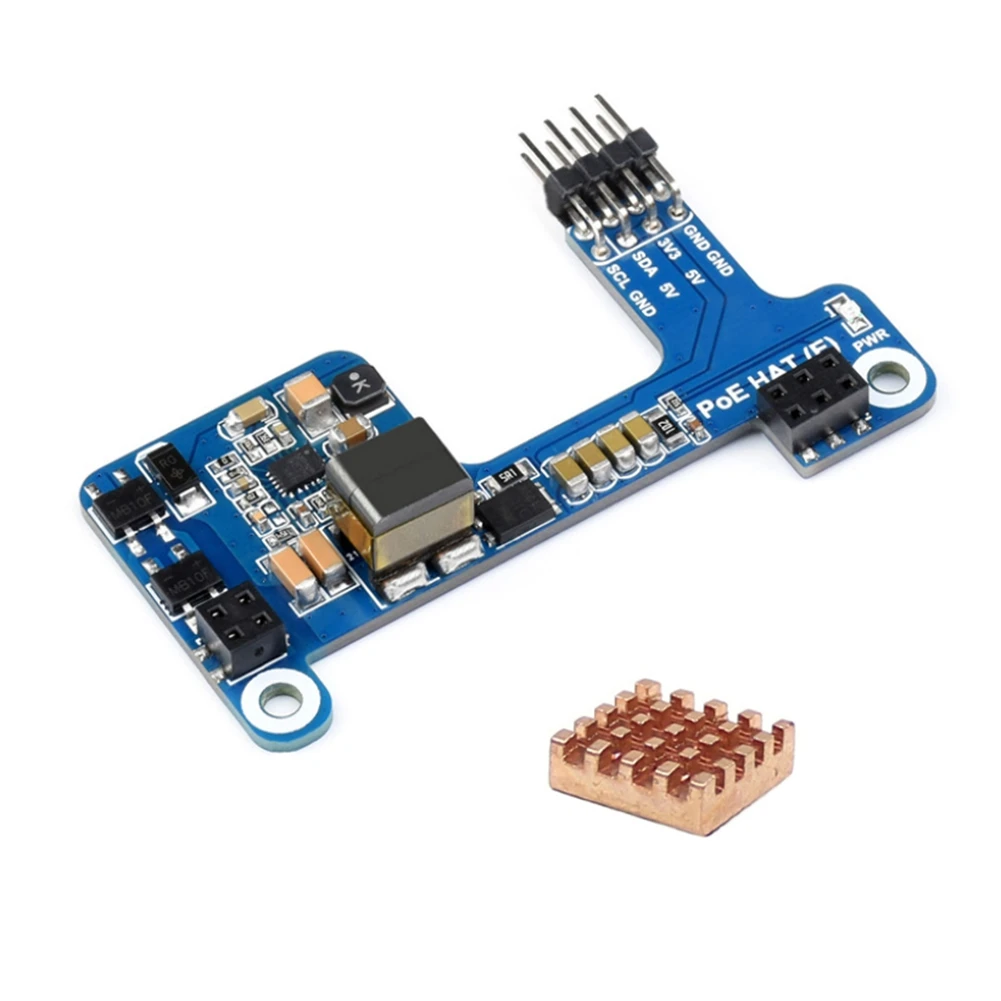 

PoE HAT(E) for Ethernet Power over Expansion Board+Heatsink for 3B+/4B for IEEE 802.3Af 1Set