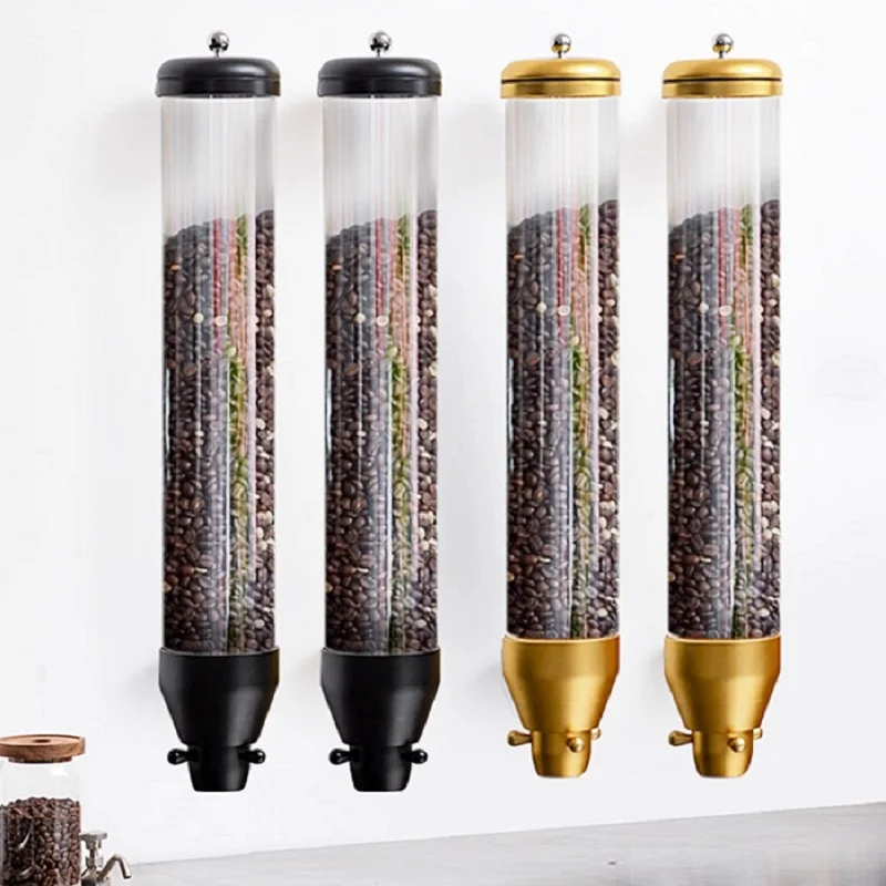 

Банка для кофейных зерен, настенный диспенсер для хранения акриловых зерен, круглый герметичный контейнер для кофейных зерен 32,48 дюйма