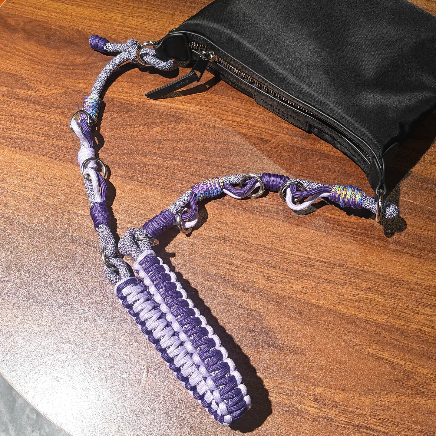 Bag Strap Multifunction Adjustable Hand Woven Paracord Crossbody Strap Outdoor Travel Camping Camera Phone Lanyard Accessories