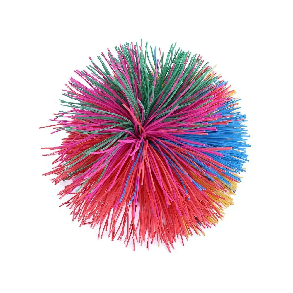 6cm/9cm Colorful Rainbow Ball Baby Stretchy Ball Bouncy Stress Balls Monkey Stringy Balls Rainbow Fidget Sensory Ball