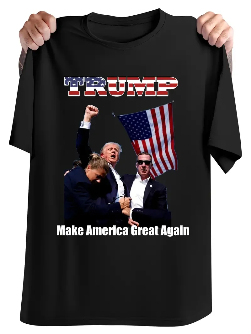 3D Printed Donald Trump T-shirt Summer Casual Loose Comfortable Sports Short Sleeves Trump T-shirt Street Fashion Crewneck Tops