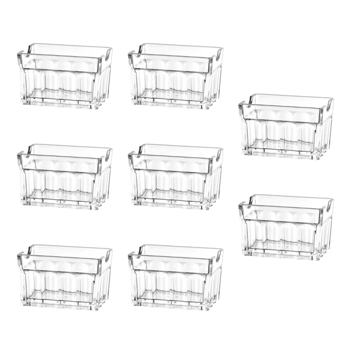 8Pcs Acrylic Sugar Packet Holder Sugar Bag Storage Container Dish Display Sachets Tissue Bowl