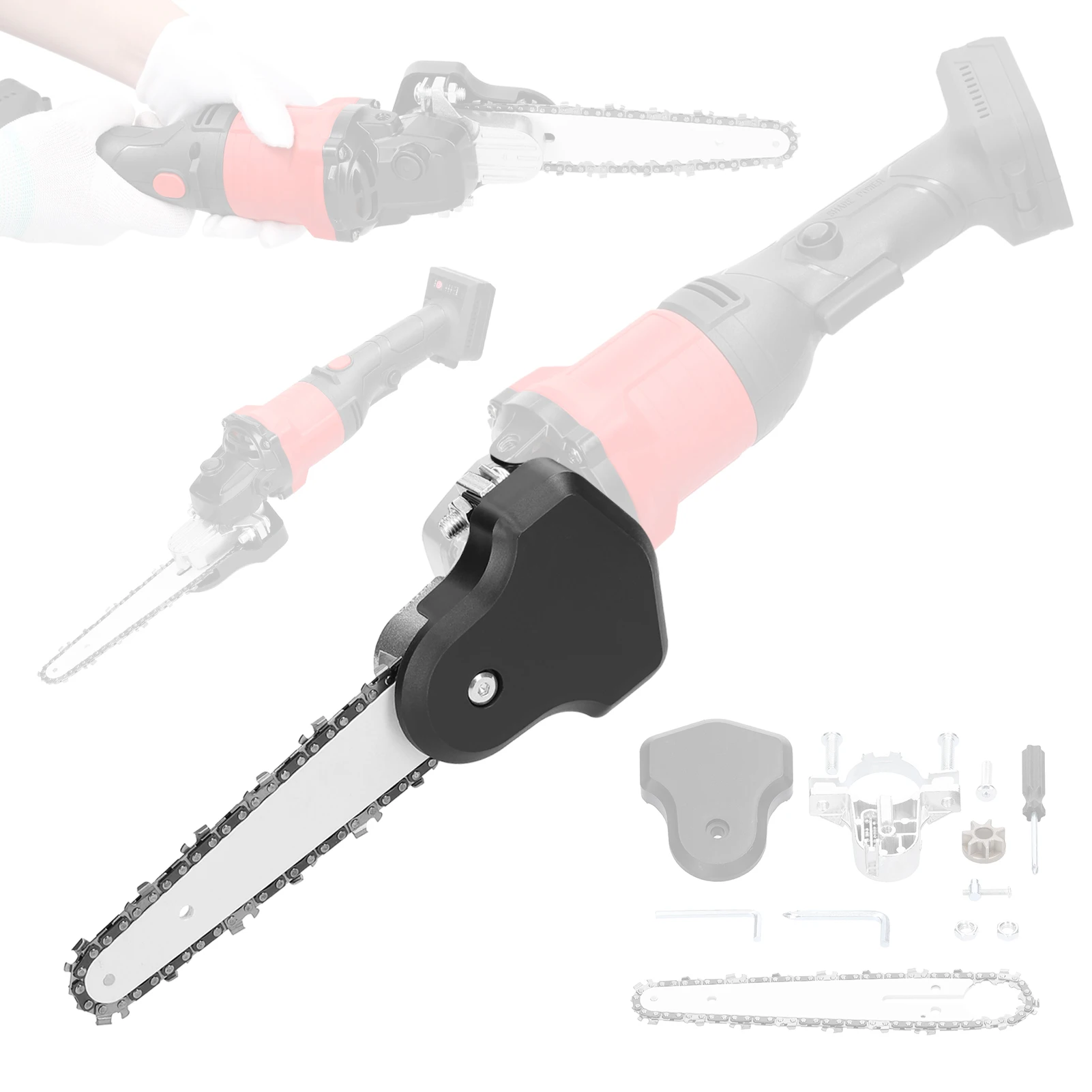 Angle Grinder Refit Chainsaw Conversion Kit 6 Inch Chainsaw Bracket Set Change Angle Grinder into Chain Saws Tool Set Multifunct
