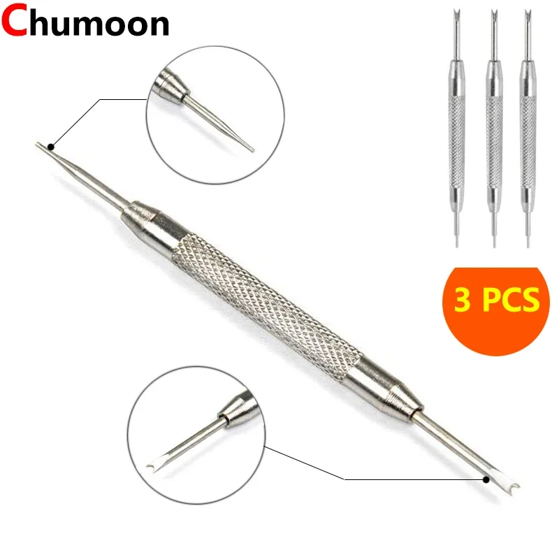 3pcs Metal Watch Band Repair Tool Stainless Steel Bracelet Watchband Opener Strap Replace Spring Bar Connecting Pin Remover Tool