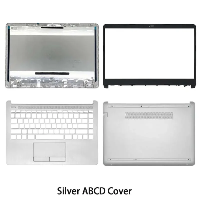 Silver Replace Cover For 14-CF 14-DF 14-DK 14-DP 14S-CR 14S-CF 240 245 G8 LCD Back Cover Front Bezel Hinges Palmrest Bottom Case