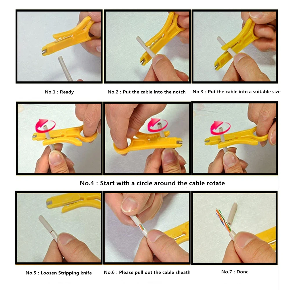 1PC Mini Pocket สายไฟพกพา Stripper มีดคีม Crimper Crimping Tool สายตัดลวดตัด Crimpatrice เครื่องมืออะไหล่