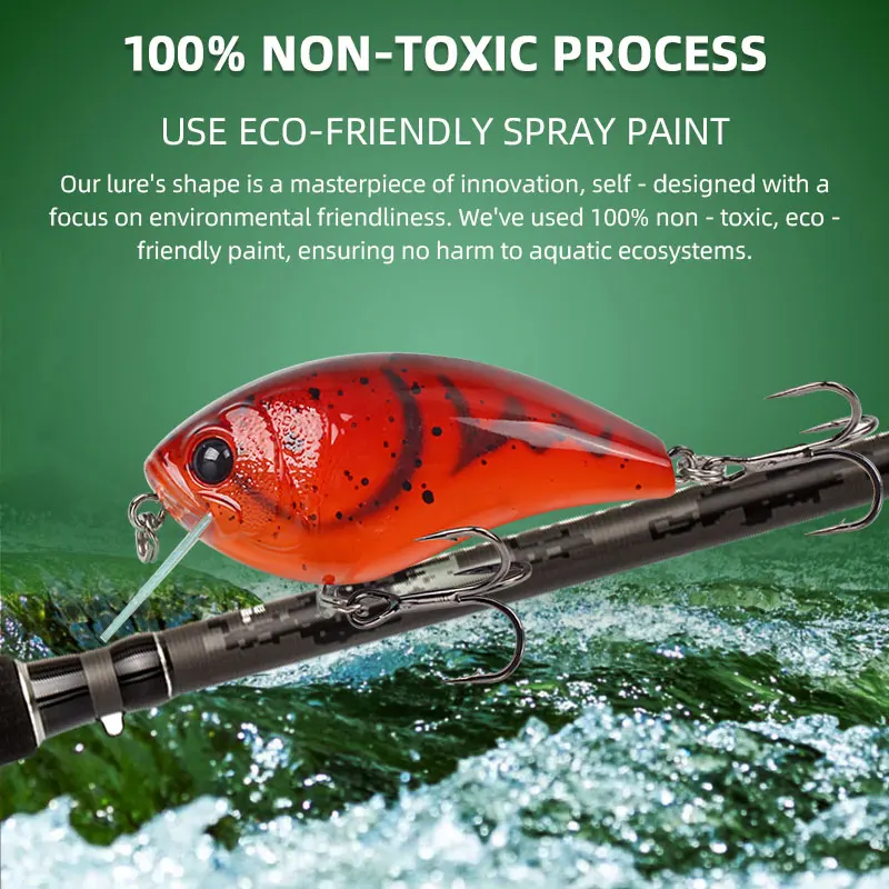 Magic Works 56mm 12.3g Fishing Lures Crankbait Freshwater Hard Baits Floating Bass Carp Wobbler Supplies New Artificial Bait - Image 4