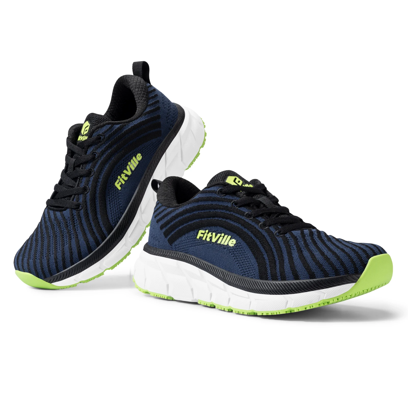 FitVille Box-Schuhe mit breiter Zehenpartie für Herren, gepolstert, gut extra breit, rutschfest, breit, leicht, atmungsaktiv, Laufschuhe – Detail 29