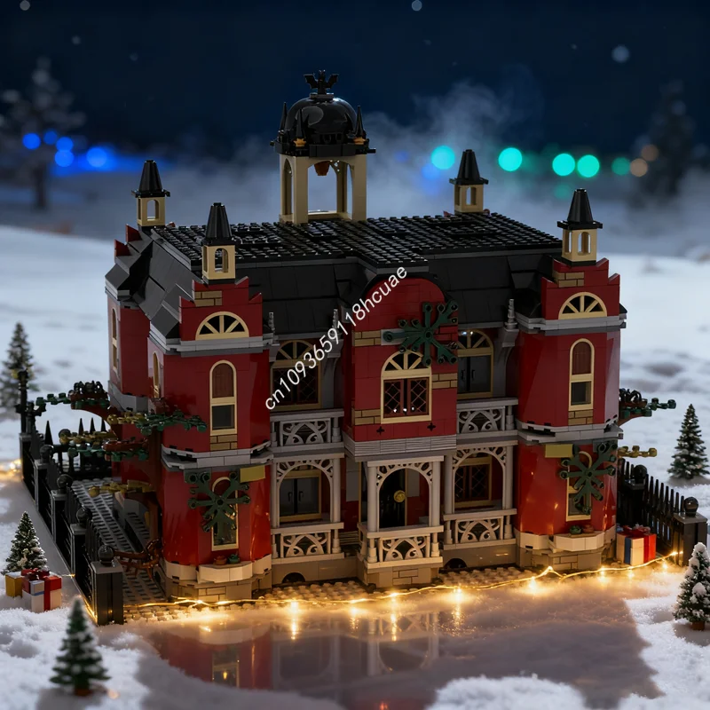 

2447pcs MOC Newbury Modular High School Hidden Sideed Model Building Blocks Christmas Gift DIY Idea Brick Toys Kids Birthday