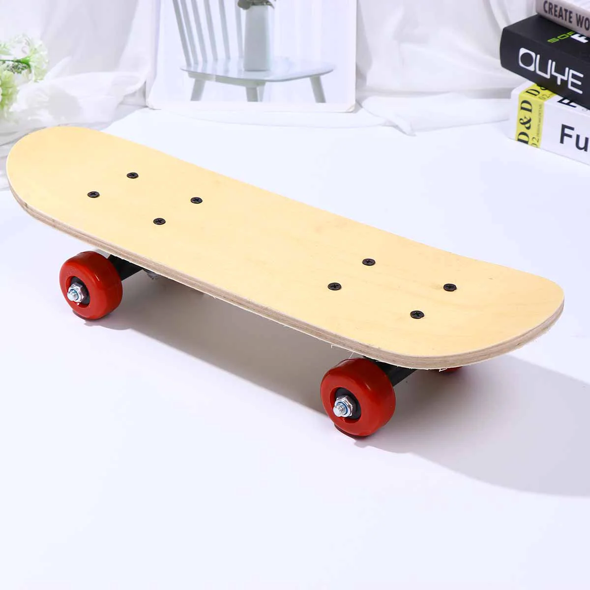 

DIY Hand-Painted Skateboard Double-Sided Blank Skateboard Deck No Printing DIY Skateboard Kids Toy Gift (43cm, Blank Hand-Painte