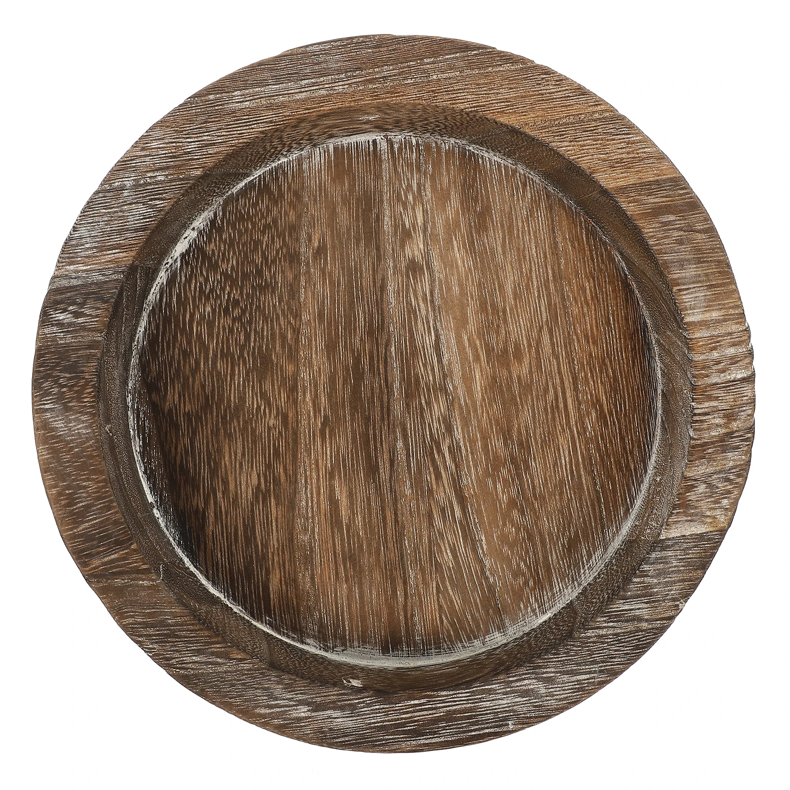 

1pc Wooden Round Simple Holder Table Decor Home Container Supply Storage Tray Light Brown Christmas Party