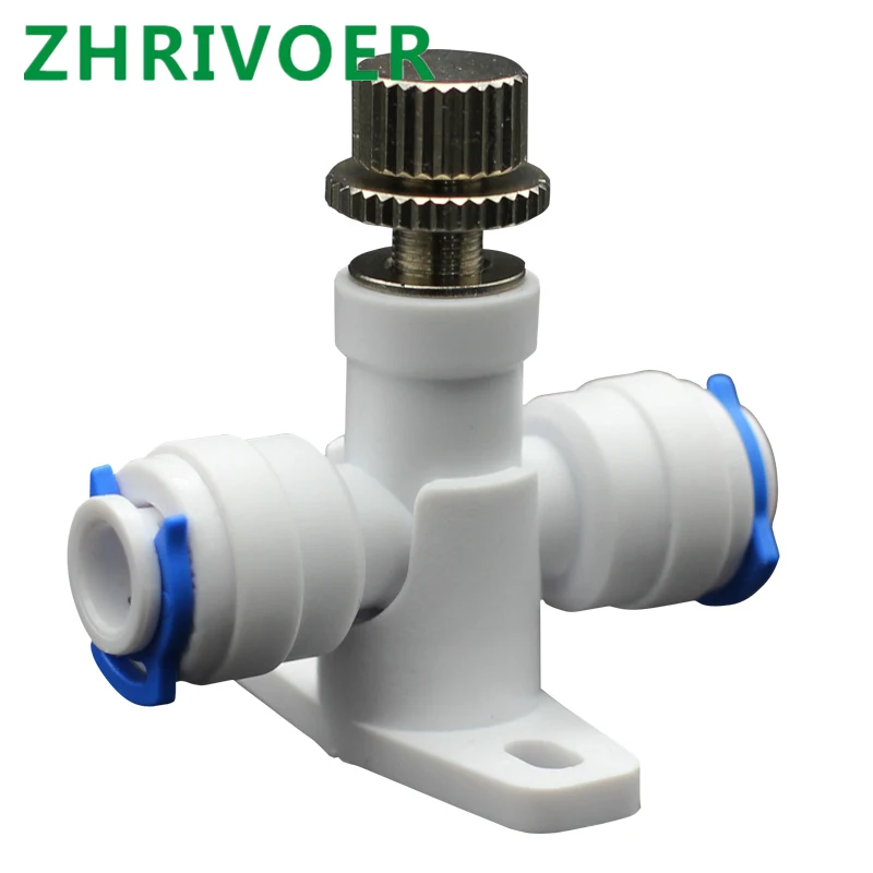 RO Water Flow Adjust Valve Regulator Waterflow Control Valve Connector Fitting Water Speed Controller Reverse Osmosis 1/4