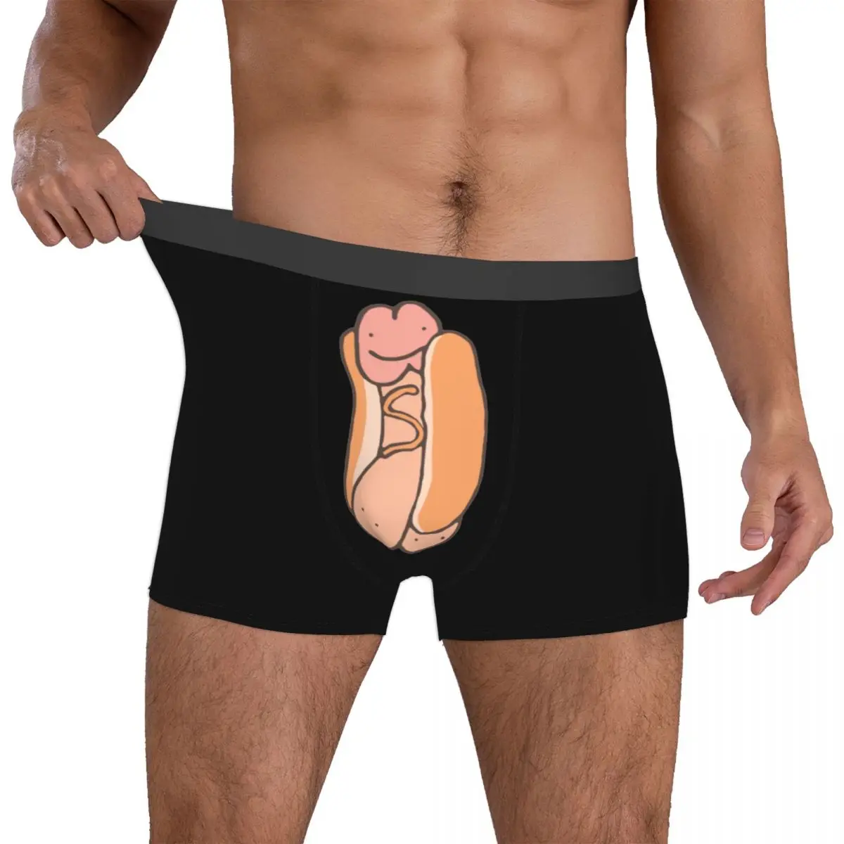 Funny Penis Dick Hot Dikkity Dog Man Boxers Soft Graphic Print Underpants