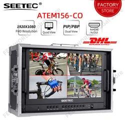 SEETEC ATEM156-CO 15.6 Inch Live Streaming Broadcast Director Monitor Quad-Split 4X 4K HDMI 1920x1080 for Switcher VS FEELWORLD