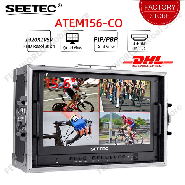 SEETEC ATEM156-CO 15.6 Inch Live Streaming Broadcast Director Monitor  Quad-Split 4X 4K HDMI 1920x1080 for Switcher VS FEELWORLD - AliExpress