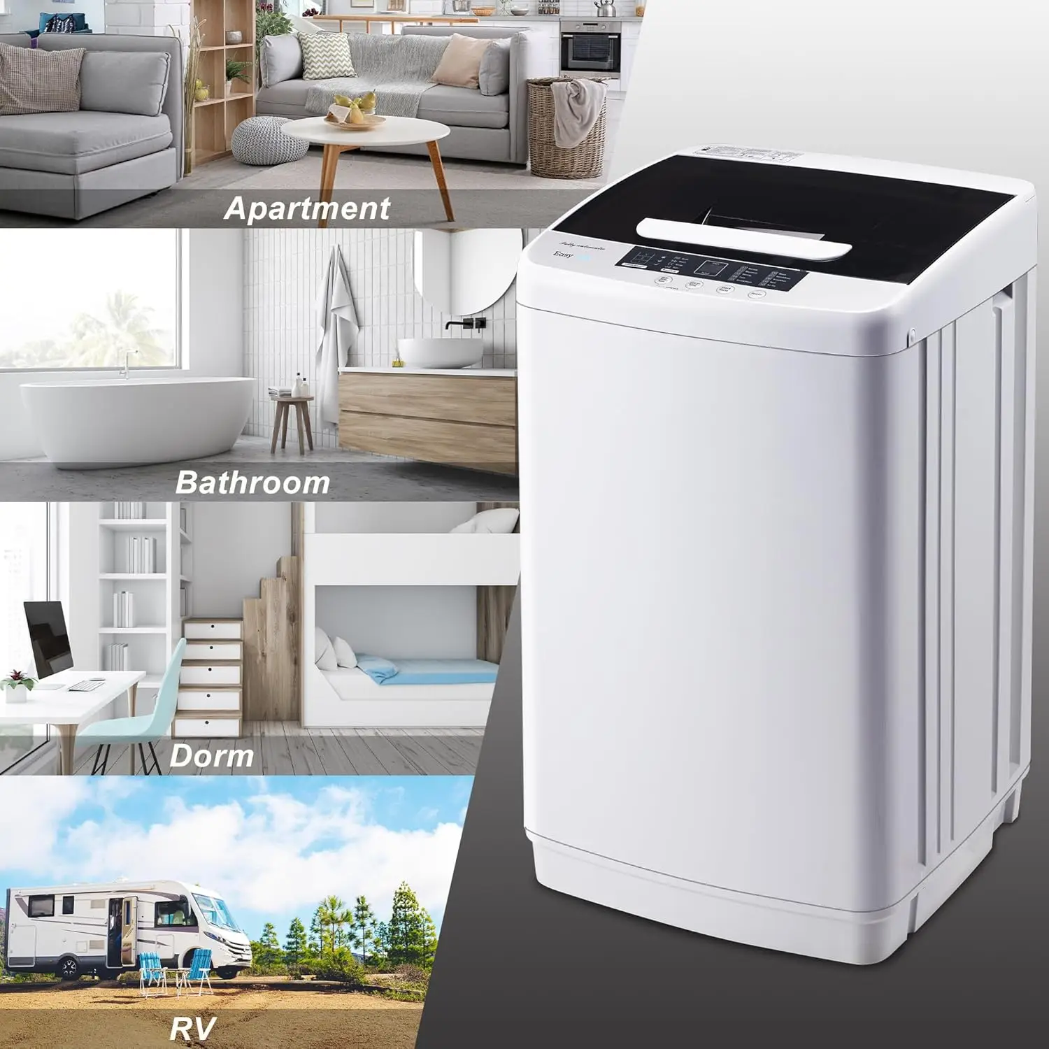 Lavatrice portatile completamente automatica per uso domestico 0.95 Cu.Ft.