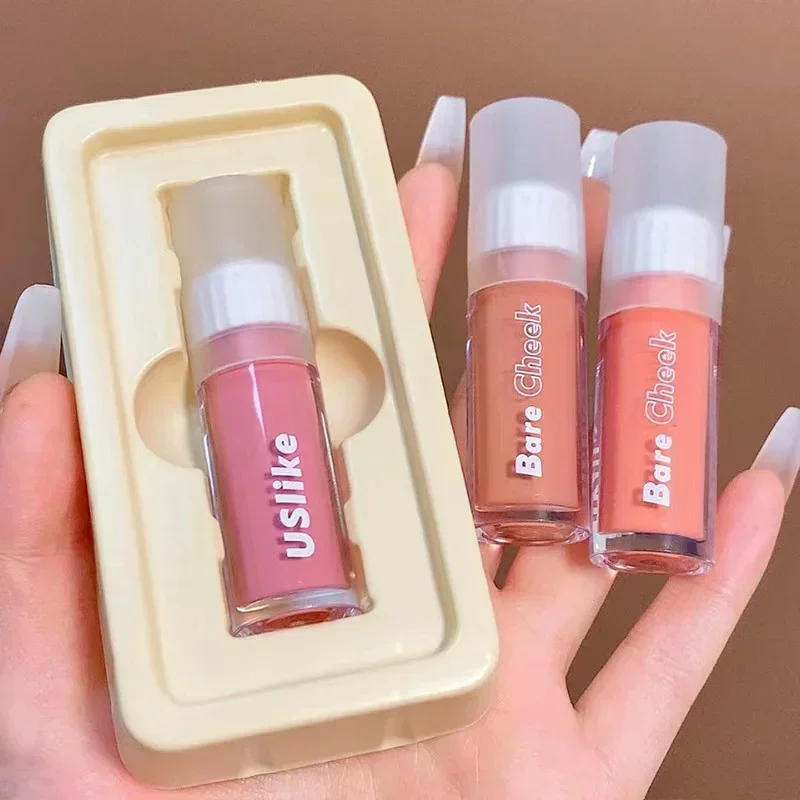 Liquid Blush ติดทนนานกันน้ํา Sweatproof Non-Fade Natural Color Blusher On Face Make Up