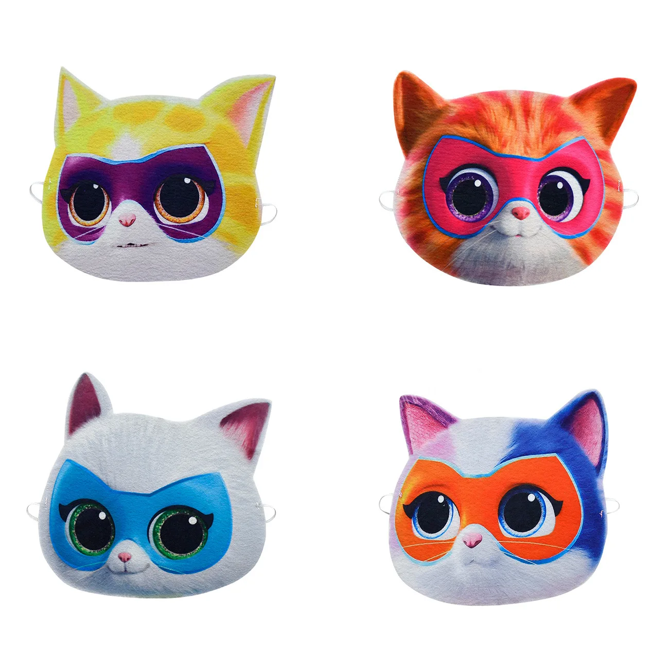 Cosplay Anime SuperKitties Mask Kids Birthday Party Toy Mardi Gras Cute Felts Face Masks Festive Supplies Baby Shower Gifts