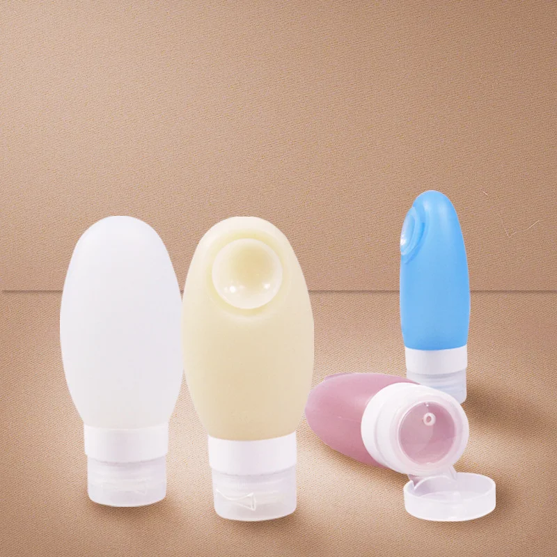 100ml Refillable Bottles Lightweight Silicone with Suction Cups Lotion Packing Portable Squeeze Container Travel Accessories