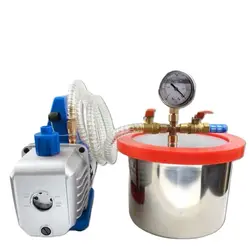 3L Stainless Steel Vacuum Degassing Chamber 20CM Diameter Epoxy Resin Vacuum Defoaming Barrel With 12MM Thickness Acrylic Lid