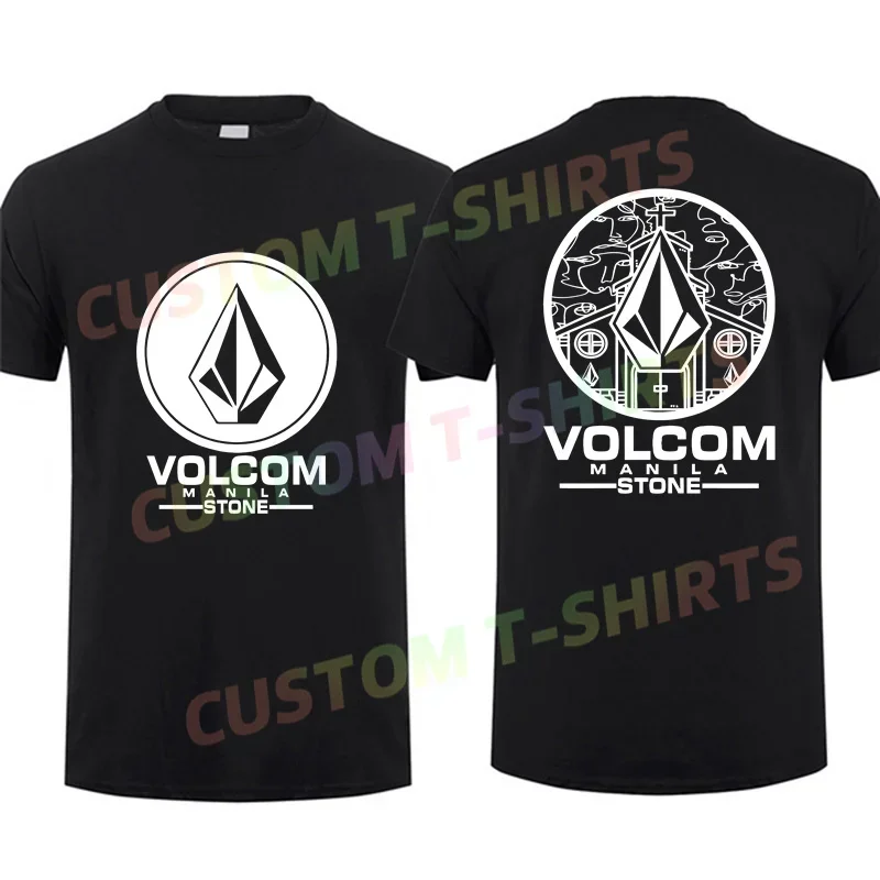 

2024 Men T Shirt Casual Volcom Stone Logo T-shirt Graphic Summer Sports Tops Short Sleeves 100% Cotton Streetwear S-3XL Cool Tee